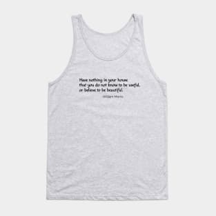 William Morris Quote Tank Top